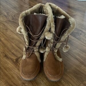 Sporto Tan Faux Fur Women's Winter Boots